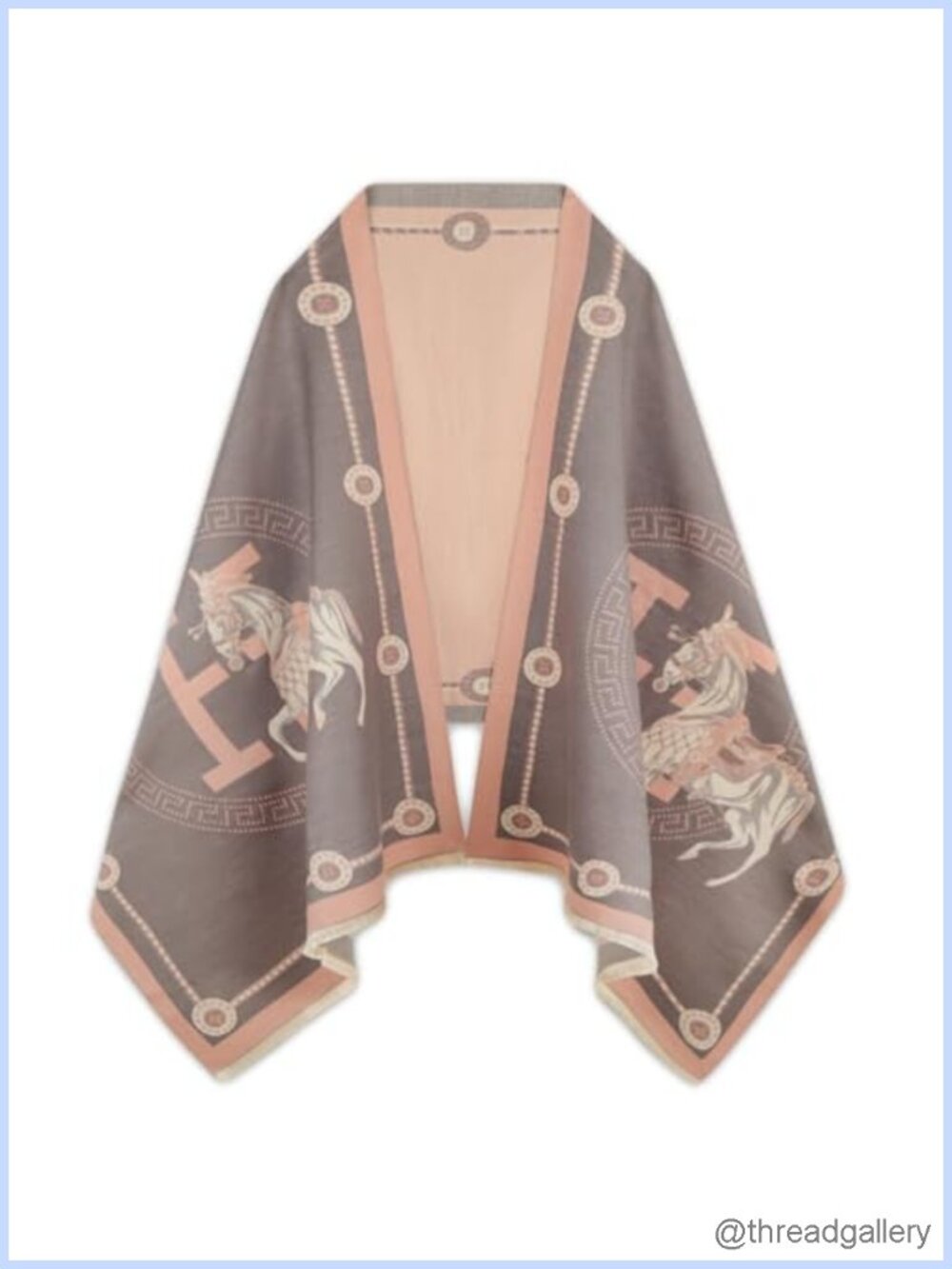 Cashmere Blend Pashmina Shawl Wrap Poncho Cape Reversible Women
